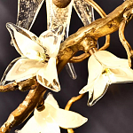 Люстра в виде золотой ветки с цветами и птичками Marvelous Garden варинант исполнения - 8 | Loft Concept в Санкт-петербурге