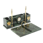 Настольный письменный набор из змеевика с подставкой под календарь Successful Leader варинант исполнения - 2 | Loft Concept в Санкт-петербурге