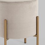 Бежевый пуф на золотистых ножках SANJAY варинант исполнения - 3 | Loft Concept в Санкт-петербурге