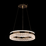 Люстра в виде кольца золотого цвета с прозрачными вставками Radiant Rail варинант исполнения - 3 | Loft Concept в Санкт-петербурге