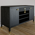 Комод-буфет Elsa Dreams Black с открытыми полками   варинант исполнения - 2 | Loft Concept в Санкт-петербурге