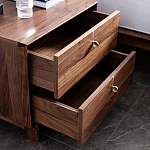 Прикроватный деревянный столик с ящиками Moon Walnut Furniture варинант исполнения - 3 | Loft Concept в Санкт-петербурге