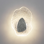 Бра с волнообразным стеклянным плафоном и вставкой из мрамора Liquid Stone варинант исполнения - 3 | Loft Concept в Санкт-петербурге