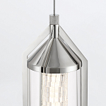 Подвесной светильник хромированного цвета с прозрачным цилиндрическим стеклянным плафоном Eurofase варинант исполнения - 5 | Loft Concept в Санкт-петербурге