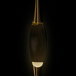 Подвесной светильник с хрустальным плафоном и бронзовым основанием Renee Glass Drops  варинант исполнения - 5 | Loft Concept в Санкт-петербурге