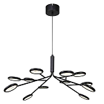 Люстра черного цвета с 12-ю круглыми плафонами Bendik Lighting варинант исполнения - 1 | Loft Concept в Санкт-петербурге