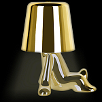 Настольная лампа фигурная золотого цвета с гладким абажуром Высота 17 см Sophia варинант исполнения - 5 | Loft Concept в Санкт-петербурге