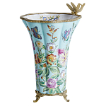 Ваза со стрекозой из фарфора с бронзовыми элементами Paradise Dragonfly варинант исполнения - 1 | Loft Concept в Санкт-петербурге