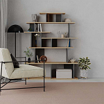 Стеллаж прямой с вертикальными и горизонтальными полками цвета антрацит и древесины APOLLON BOOKCASE ANTHRACITE OAK варинант исполнения - 1 | Loft Concept в Санкт-петербурге