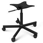 Стул с мягкой черной обивкой из велюра и подъемно-поворотным механизмом на колесиках Harper Black варинант исполнения - 4 | Loft Concept в Санкт-петербурге