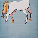 Плитка с узором Девочка единорог варинант исполнения - 6 | Loft Concept в Санкт-петербурге