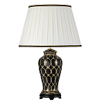 Настольная лампа с керамическим основанием с золотистым решетчатым узором и белым плиссированным абажуром Elstead Lighting варинант исполнения - 6 | Loft Concept в Санкт-петербурге