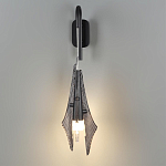 Бра черного цвета с плафоном из рельефного стекла Glass Pod варинант исполнения - 8 | Loft Concept в Санкт-петербурге