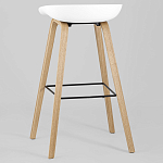 Барный стул на ножках из натурального дерева Boras White варинант исполнения - 5 | Loft Concept в Санкт-петербурге