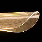 Люстра линейная с прозрачным волнообразным плафоном Wave Line варинант исполнения - 7 | Loft Concept в Санкт-петербурге