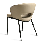 Стул обеденный кремовый из экокожи Futuristic Chair варинант исполнения - 2 | Loft Concept в Санкт-петербурге