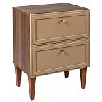 Тумба прикроватная бежевая из массива бука с 2-мя ящиками Wenge Light варинант исполнения - 1 | Loft Concept в Санкт-петербурге