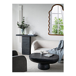 Столик кофейный черного цвета с овальной столешницей и круглым основанием Black Dalmen Table варинант исполнения - 4 | Loft Concept в Санкт-петербурге