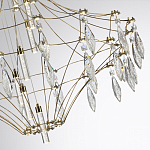 Люстра подвесная из металла с прозрачными подвесками из хрусталя Quasar 93 варинант исполнения - 3 | Loft Concept в Санкт-петербурге