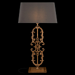 Настольная лампа на ажурном чугунном основании с тканевым серым абажуром Openwork Lamp варинант исполнения - 2 | Loft Concept в Санкт-петербурге