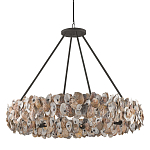 Люстра круглая с абажуром из устричных раковин Sea Ravens варинант исполнения - 2 | Loft Concept в Санкт-петербурге