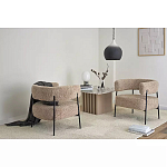 Кресло полукруглое мягкое с буклированной обивкой Armchair with Boucle Upholstery варинант исполнения - 3 | Loft Concept в Санкт-петербурге