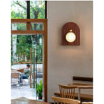 Настенный светильник с деревянным резным основанием Wood Wall Lamp варинант исполнения - 3 | Loft Concept в Санкт-петербурге