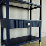 Стеллаж Elsa Dreams Blue со стеклянными полками и ящиком варинант исполнения - 5 | Loft Concept в Санкт-петербурге