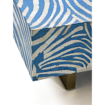 Кофейный стол Kenya Coffee Table Bone Inlay ZEBRA blue варинант исполнения - 3 | Loft Concept в Санкт-петербурге