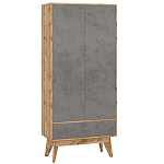 Шкаф с фасадом цвета серый бетон Grace of Furniture варинант исполнения - 1 | Loft Concept в Санкт-петербурге