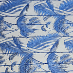 Мебельная ткань Вышивка синий принт 280 см T2-136 варинант исполнения - 1 | Loft Concept в Санкт-петербурге