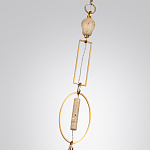 Подвесной светильник с плоским прозрачным плафоном и декоративной вставкой из текстурного камня Tectona  варинант исполнения - 7 | Loft Concept в Санкт-петербурге