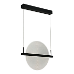 Светодиодный подвесной светильник круглой формы с металлическим черным каркасом Marble Glow варинант исполнения - 2 | Loft Concept в Санкт-петербурге