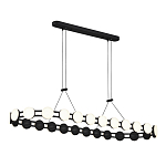 Люстра овальная с круглыми светодиодными источниками света Maxine Light варинант исполнения - 7 | Loft Concept в Санкт-петербурге