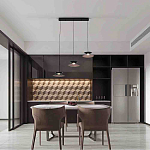 Люстра подвесная с тремя матовыми черными плафонами Obsidian Touch варинант исполнения - 4 | Loft Concept в Санкт-петербурге