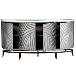 Комод фактурный серебристый с дверцами Silver Chest of Drawers варинант исполнения - 2 | Loft Concept в Санкт-петербурге