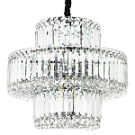Круглая люстра с хрустальным декором Harmonica Crystal Round Chrome Chandelier варинант исполнения - 1 | Loft Concept в Санкт-петербурге
