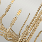 Люстра дизайнерская золотого цвета с 6-ю лампами на изогнутых рожках с текстурной поверхностью Hinkley варинант исполнения - 5 | Loft Concept в Санкт-петербурге