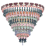 Люстра круглая с декором из разноцветных элементов в виде листьев Changing Seasons варинант исполнения - 2 | Loft Concept в Санкт-петербурге