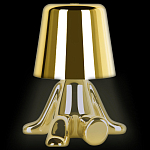 Настольная лампа фигурная золотого цвета с гладким абажуром Высота 17 см Sophia варинант исполнения - 1 | Loft Concept в Санкт-петербурге