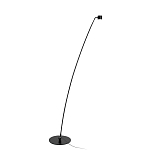 Торшер с изогнутой черной металлической стойкой и цилиндрическим плафоном Davide Groppi варинант исполнения - 8 | Loft Concept в Санкт-петербурге