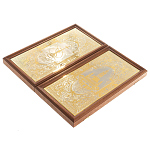 Нарды настольные из натурального камня лазурит и долерит Backgammon from Stone варинант исполнения - 7 | Loft Concept в Санкт-петербурге