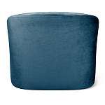 Стул с мягкой синей обивкой из велюра и подъемно-поворотным механизмом на белых колесиках Harper Blue and White варинант исполнения - 3 | Loft Concept в Санкт-петербурге