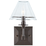 Бра с прозрачным стеклянным абажуром в форме конуса Bartolomeo Bronze варинант исполнения - 2 | Loft Concept в Санкт-петербурге