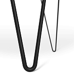 Стол журнальный с круглой столешницей из стекла на 3-х черных ножках Beige Marble варинант исполнения - 6 | Loft Concept в Санкт-петербурге