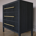 Комод Primo с 3 выдвижными ящиками Черный дуб варинант исполнения - 2 | Loft Concept в Санкт-петербурге