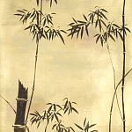 Обои ручная роспись Bamboo Quicksilver on Warm Gold gilded tea paper варинант исполнения - 1 | Loft Concept в Санкт-петербурге