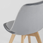 Стул с мягким велюровым сиденьем Arvika Grey варинант исполнения - 6 | Loft Concept в Санкт-петербурге