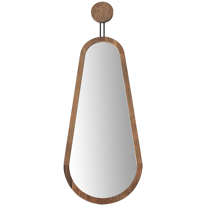 Зеркало в  деревянной раме Pear Wooden Mirror Коричневый Черный в Санкт-петербурге | Loft Concept 