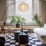 Дизайнерский журнальный стол чёрный изогнутой формы Alefy варинант исполнения - 2 | Loft Concept в Санкт-петербурге